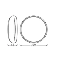 Lampy sufitowe - OSRAM Lampa sufitowa LED ORBIS LIVIA, możliwość ściemniania, aluminiowy / szary / cynkowy, metal - miniaturka - grafika 1