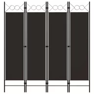 Parawany - Parawan 4-panelowy, brązowy, 160 x 180 cm - miniaturka - grafika 1
