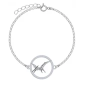 Biżuteria dla dzieci - Dinozaur Pterodactyl Bransoletka srebro - MEJK Jewellery - miniaturka - grafika 1