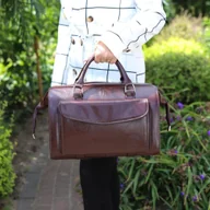 Torebki damskie - 555 Torba lekarska duża - jasny brąz KEMER - miniaturka - grafika 1