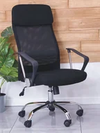 Fotele i krzesła biurowe - Nowoczesny fotel biurowy ZOOM w tkaninie czarny - miniaturka - grafika 1