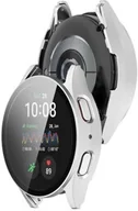 Akcesoria do smartwatchy - Bizon Etui ze szkłem do zegarka Case+Glass Watch do Galaxy Watch 7 44 mm, satynowo srebrne - miniaturka - grafika 1