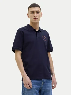 Jack&Jones Polo Simon 12269299 Granatowy Regular Fit - Koszulki męskie - miniaturka - grafika 1