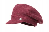 Czapki damskie - Kaszkiet damski DAFNE Ciemny róż - miniaturka - grafika 1