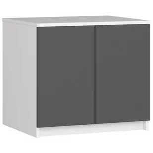 Nadstawka na szafę 60 cm - biała-grafit szary - 2 drzwi - Inne meble do sypialni - miniaturka - grafika 1