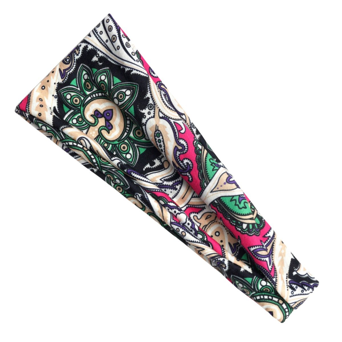 Opaska na Głowę Kolorowa Szeroka z Supłem Etniczna Bezpieczna Lekka Wygodna