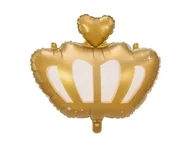 Balony i akcesoria - PartyDeco Balon foliowy Korona 52x42cm 4Y42BI 4Y42BI SAM  ONE SIZE - miniaturka - grafika 1