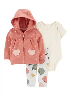Carter's 3-częściowy komplet w kolorze kremowo-jasnoszaro-różowym - Bluzy i sweterki niemowlęce - miniaturka - grafika 1