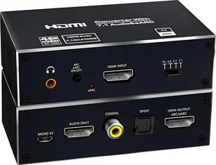 Ekstraktor HDMI 2.1 TOSLINK KONWERTER ATMOS 7.1 eARC HDCP 2.3 8K 4K 120Hz one size - Rozgałęźniki - miniaturka - grafika 1