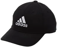 Czapki damskie - adidas Bawełniana czapka z daszkiem z diagonalu, czarny/biały, S - miniaturka - grafika 1