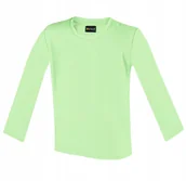 Bluzki damskie - BAWEŁNA Bluzka długi rękaw PISTACJOWY 134 - miniaturka - grafika 1