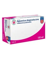 Rękawiczki jednorazowe - Apteczka ABC Rękawice diagnostyczne lateksowe pudrowane S, 100 sztuk - miniaturka - grafika 1