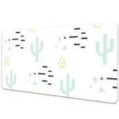 Podkładki na biurko - Ochronna mata podkładka na biurko Kaktusy 90x45 cm - miniaturka - grafika 1