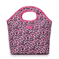 Akcesoria podróżnicze - Torba na lunch różowo - czarna - miniaturka - grafika 1