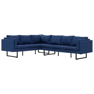 Przestronna sofa narożna Selwa - niebieska - Narożniki - miniaturka - grafika 1
