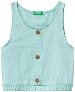 United Colors of Benetton Tank top 3YMRCH00Y Biustonosz tank top, Turkusowy 78T, KL Dziewczynka, Turkusowy 78t - Koszulki i topy damskie - miniaturka - grafika 1