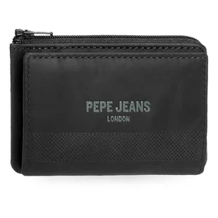 Pepe Jeans Głęboki portfel z uchwytem na karty czarny 11x7x1,5 cm Skóra by Joumma Bags, Czarny (Black), Talla única, Portfel na karty - Portfele - miniaturka - grafika 1