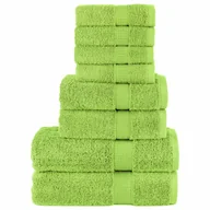 Ręczniki - vidaXL 8-częściowy zestaw ręczników premium SOLUND, zielony, 600 g/cm² - miniaturka - grafika 1