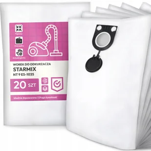 20x Worek do Odkurzacza Starmix Nt 9 ES-1035 Syntetyczny Pojemny Mocny G9 - Worki do odkurzaczy - miniaturka - grafika 1