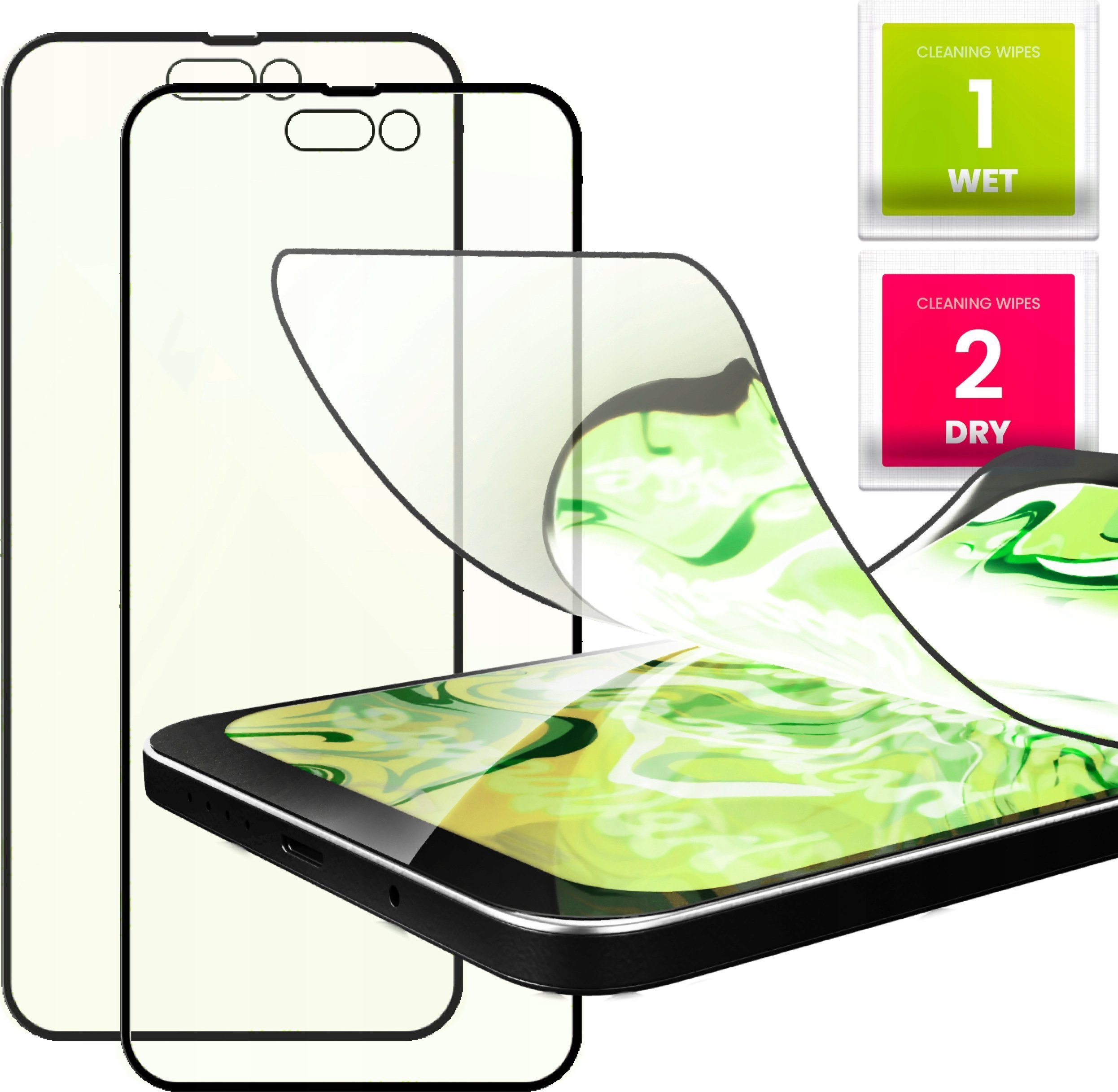 Hello Case 2x Szkło Hybrydowe do iPhone 14 PRO MAX 9H, 5D, ochronne, na cały ekran