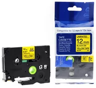 Taśmy do drukarek barwiące - Taśma zamiennik do Brother 12mm/8m żółta czarny nadruk  TZE631 - miniaturka - grafika 1