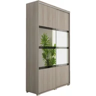 Szafy - Szafa Przesuwna 100 z Lustrem A9 Skąpski Meble Grafit, Biały Mat, 245 Cm, Biały - miniaturka - grafika 1