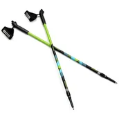 Kije trekkingowe - Spokey Kije nordic walking 105-135 cm czarno-zielone MEADOW - miniaturka - grafika 1