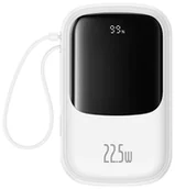 Powerbanki - Baseus Qpow Pro+ 20000mAh 22.5W z wbudowanym kablem USB-C i wyświetlaczem - biały - miniaturka - grafika 1