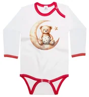 Body dla niemowląt - Body dziecięce Boho Pluszowy Misio Siedzący Na Księzycu Dzień Misia 74/80 - miniaturka - grafika 1