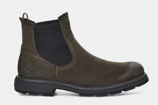 UGG SZTYBETY MĘSKIE SKÓRZANE WSUWANE LOGO 44 ŻTF - Botki męskie - miniaturka - grafika 1