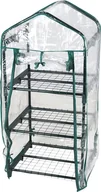 Szklarnie ogrodowe - Szklarnia Domek do rozmnażania Półka do rozmnażania Szklarnia wewnętrzna Półka do rozmnażania Metal zielony Wysokość 105 cm - miniaturka - grafika 1