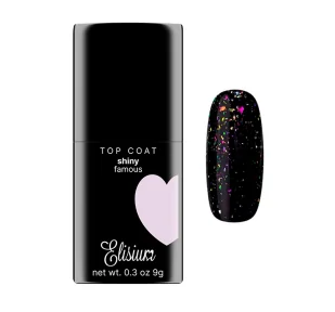 Elisium, Top Coat Shiny Elisium, Top do lakierów hybrydowych Famous, 9 g - Utwardzacze do paznokci - miniaturka - grafika 1
