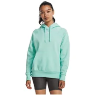 Bluzy sportowe damskie - Bluza damska Under Armour Rival Fleece Hoodie Rozmiar: XS / Kolor: niebieski/zielony - miniaturka - grafika 1