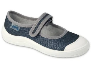 Baleriny kapcie dziecięce BEFADO 208X048 rzepy-25 - Buty dla dziewczynek - miniaturka - grafika 1