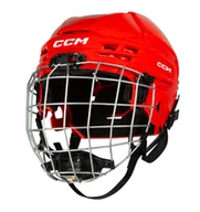 Hokej - Kask hokejowy CCM Tacks 70 Combo Red Junior - miniaturka - grafika 1