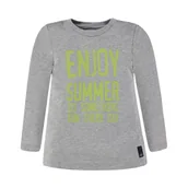 Bluzki damskie - Kanz, Bluzka chłopięca z długim rękawem, szara, rozmiar 116 - miniaturka - grafika 1