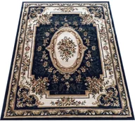 Dywany - Granatowy klasyczny dywan rozeta W4-K65 - miniaturka - grafika 1