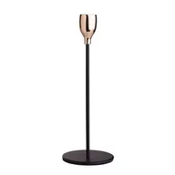 Świeczniki - Świecznik na cienką świecę 8 x 8 x 22,5 cm czarno-złoty - miniaturka - grafika 1