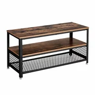 Szafki RTV - Songmics Szafka stolik RTV styl industrialny rustykalny brąz 100x40x52 cm VASAGLE SGM-LTV40BX - miniaturka - grafika 1