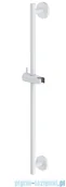 Baterie umywalkowe - Omnires Drążek prysznicowy 66 cm biały mat DR12WM - miniaturka - grafika 1