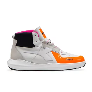 Sneakersy damskie - Sneakersy DIADORA MI BASKET H MDS FLUO - 40,5 - grafika 1