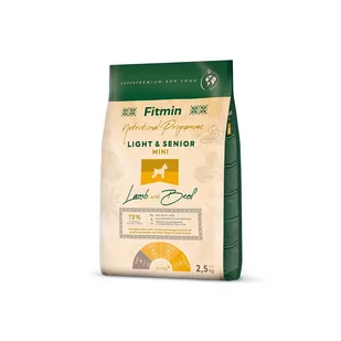FITMIN Mini Light Senior Lamb&Beef 2,5kg - Sucha karma dla psów - miniaturka - grafika 1