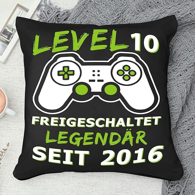 Poszewka na poduszkę 45x45 prezent dla chłopca 10 lat z kieszeniami Gamer
