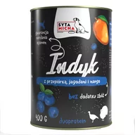 Mokra karma dla psów - Syta Micha Karma Mokra Dla Psa Indyk Z Przepiórką, Jagodami I Mango 400G - miniaturka - grafika 1