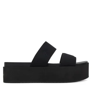 Klapki Calvin Klein Jeans Flatform Sandal Webbing In YW0YW01789 Czarny - Klapki i japonki damskie - miniaturka - grafika 1
