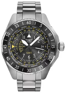 Zegarek Zegarek Aviator V.1.37.0.307.5 AIRACOBRA GMT - Zegarki męskie - miniaturka - grafika 1