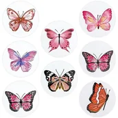 Szkolne artykuły papiernicze - Naklejki papierowe na taśmie Motyle 25mm 500szt - miniaturka - grafika 1