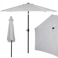 Parasole ogrodowe - Springos Parasol ogrodowy 260 cm składany na balkon duży szary GU0022 - miniaturka - grafika 1