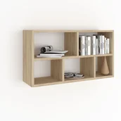 Półki do salonu - Połka Wisząca 4P Dąb Sonoma 80X50X20 Cm - Pozioma Lub Pionowa - miniaturka - grafika 1