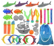 ZABAWKI DO WODY BASENU ZESTAW DO NURKOWANIA 27 SZT.